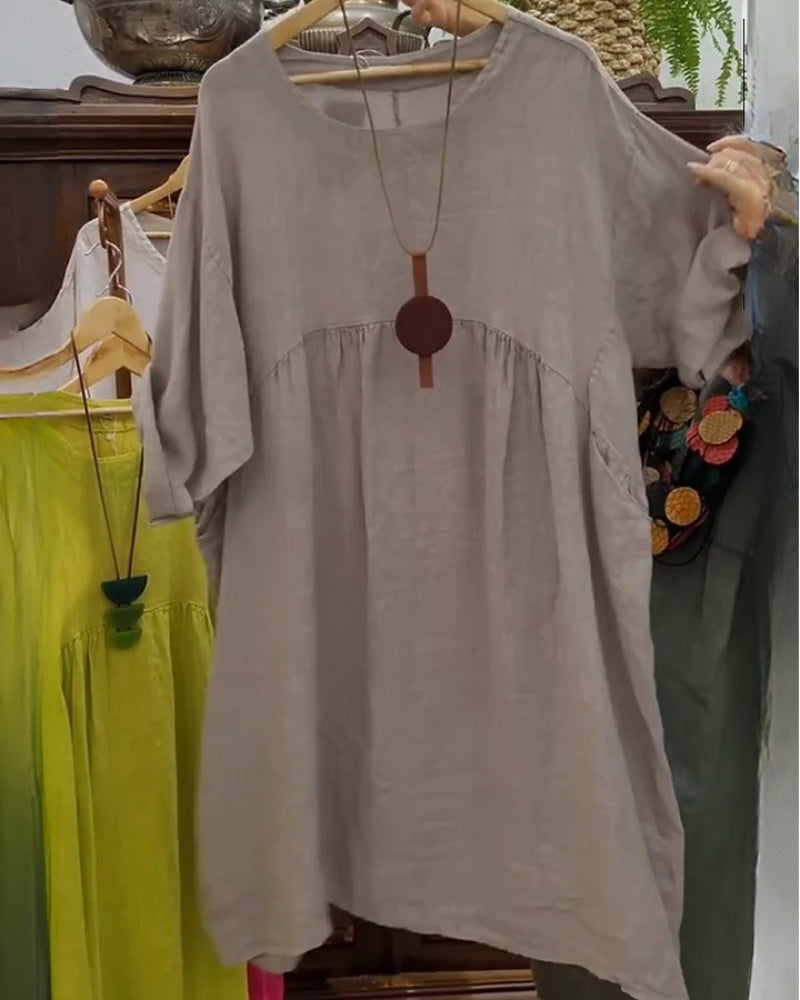 MANDIRA | Robe en coton et lin