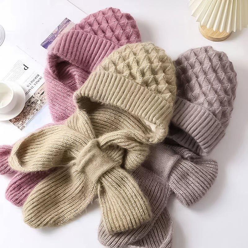 Fleece | Gevoerde en winddichte muts en sjaal