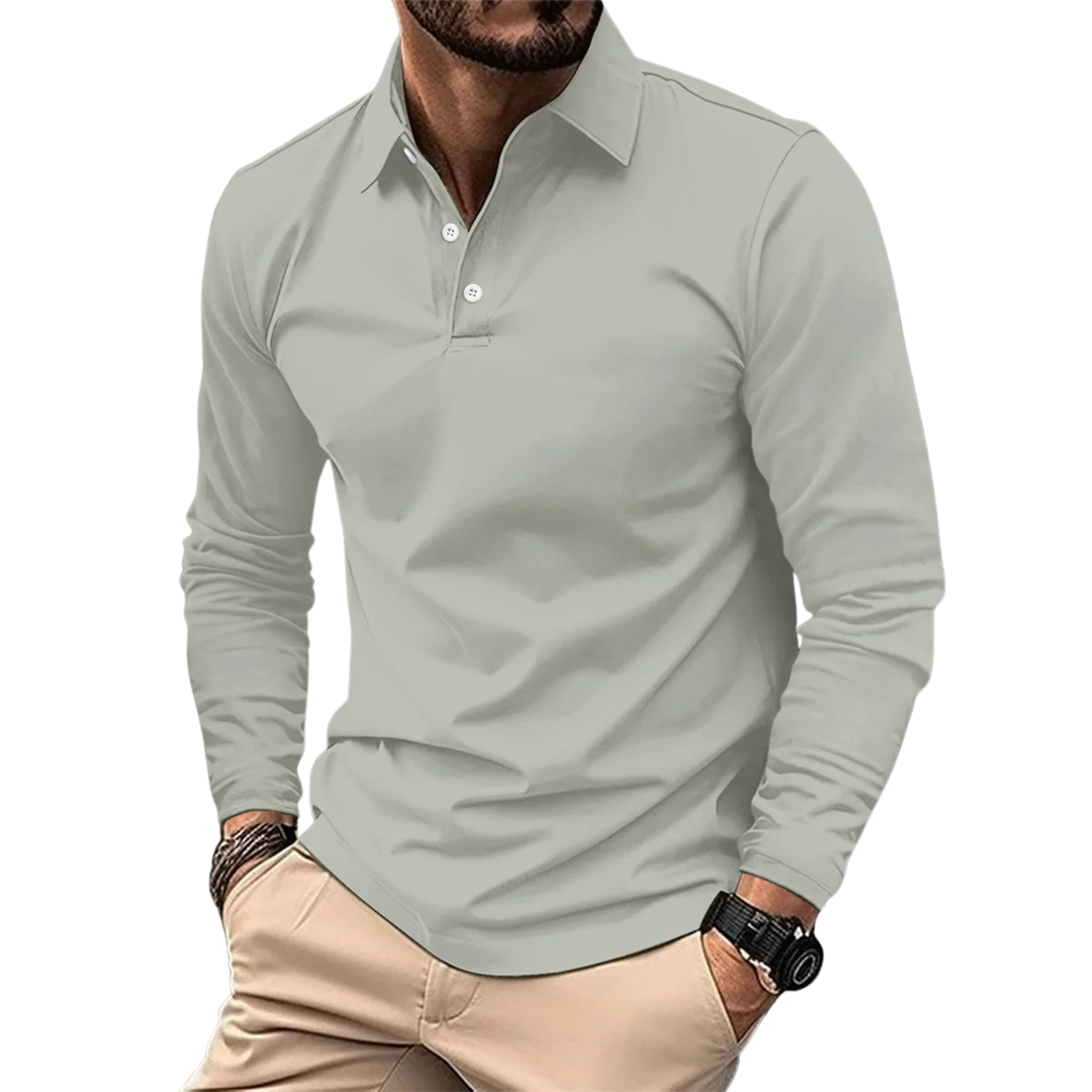 Enne | Polo de Luxe à Manches Longues pour Homme