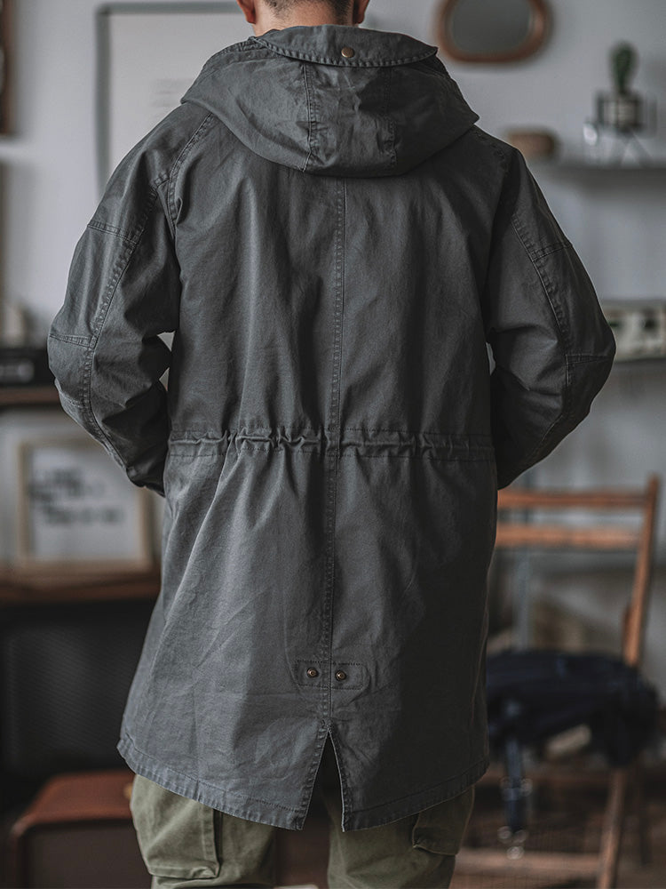Ragnar - Vintage Hoodie In Militaire Stijl