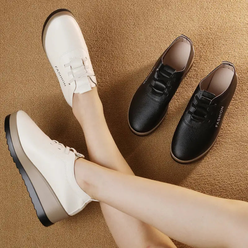 Saturnina - Chaussures en cuir à semelle épaisse