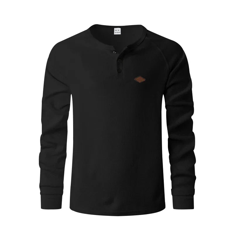 Leonar | Gestructureerde en elegante Henley voor heren