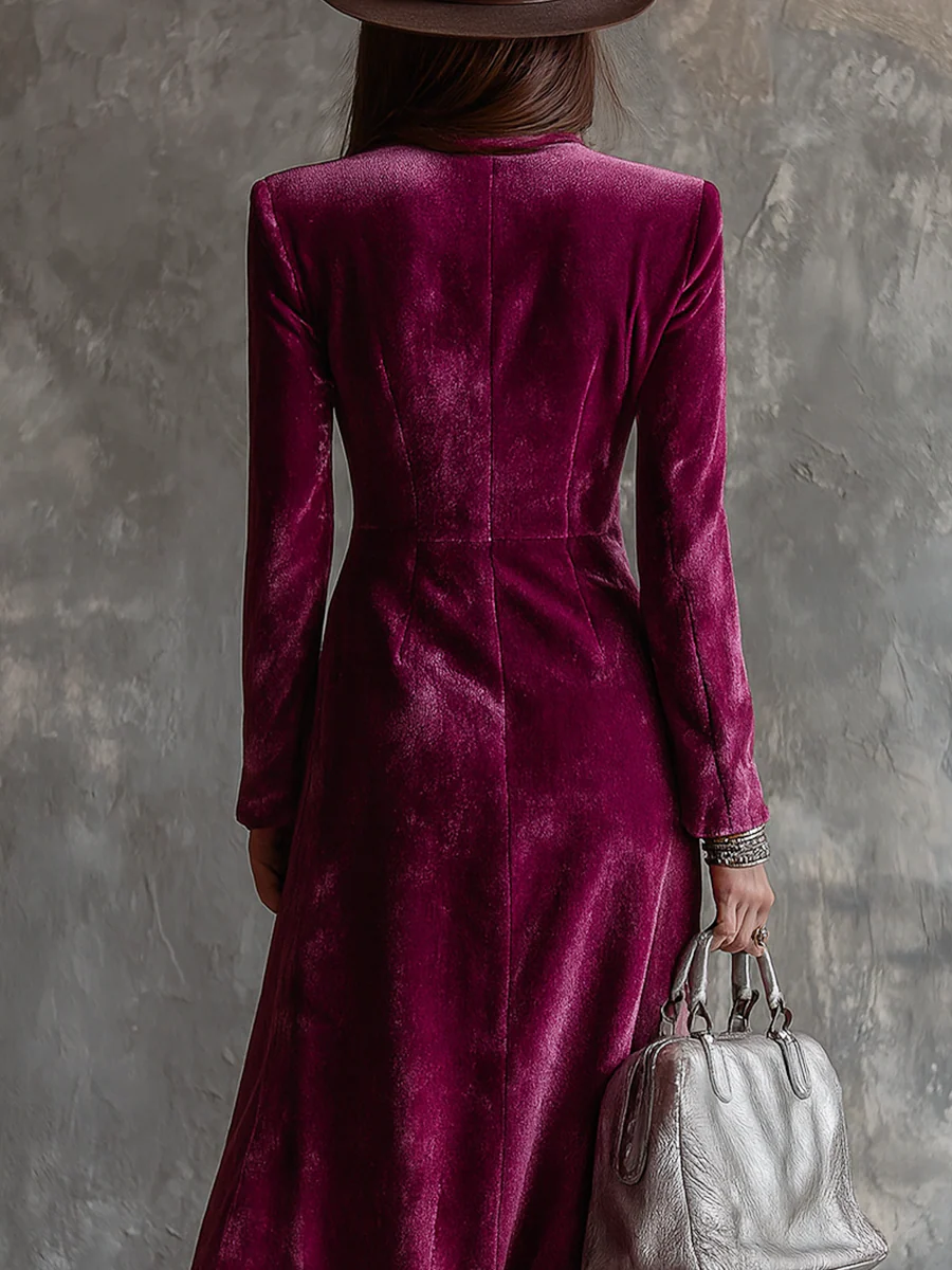Vera | Robe blazer longue en velours
