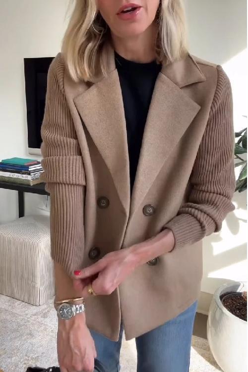 Kittiya - Elegante gebreide blazer met lange mouwen