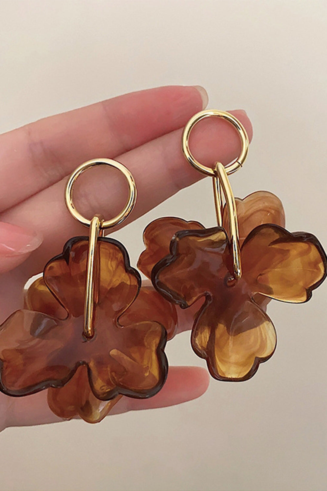 Boucles d'oreilles pendantes Fleur