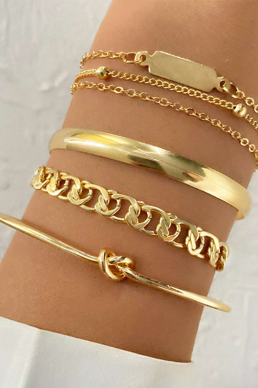 Lot de 4 bracelets à chaîne en métal