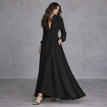Regina™ | Jurk met V-hals