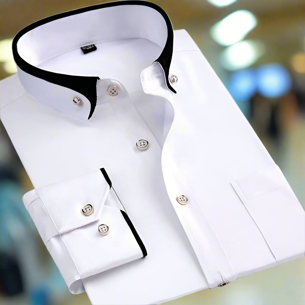 Albert: Chemise classique en coton à manches longues