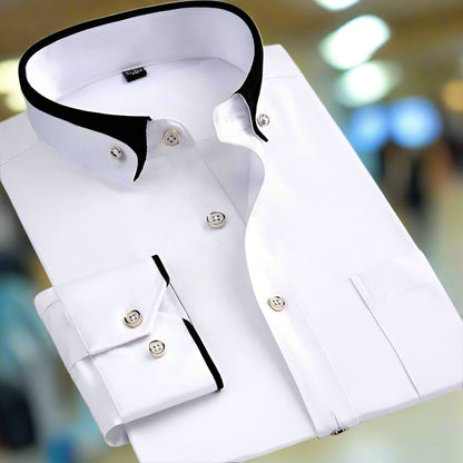 Albert: Chemise classique en coton à manches longues