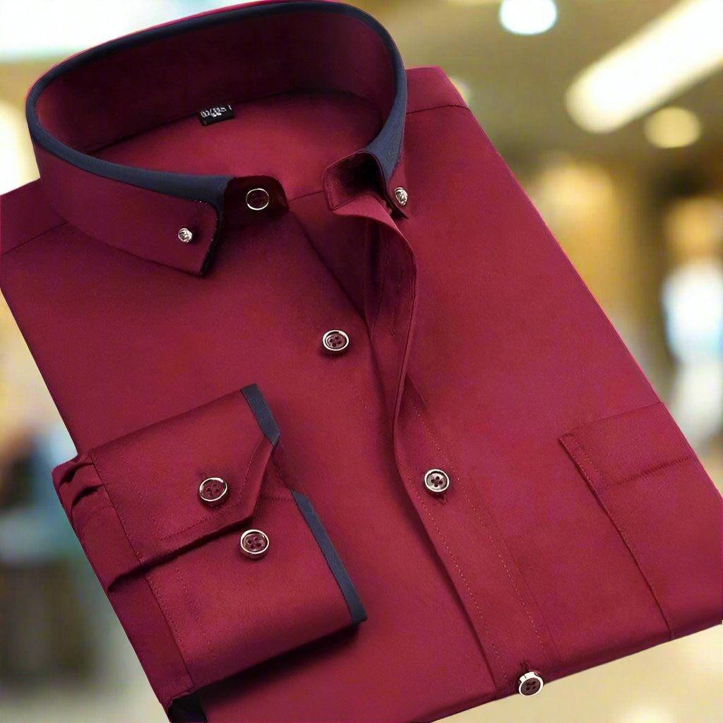 Albert: Chemise classique en coton à manches longues