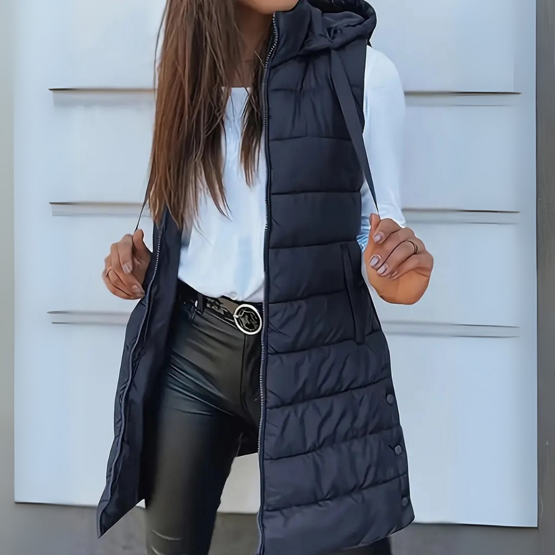 Maurina - Informal Sin Mangas Largo Puffer Chaleco