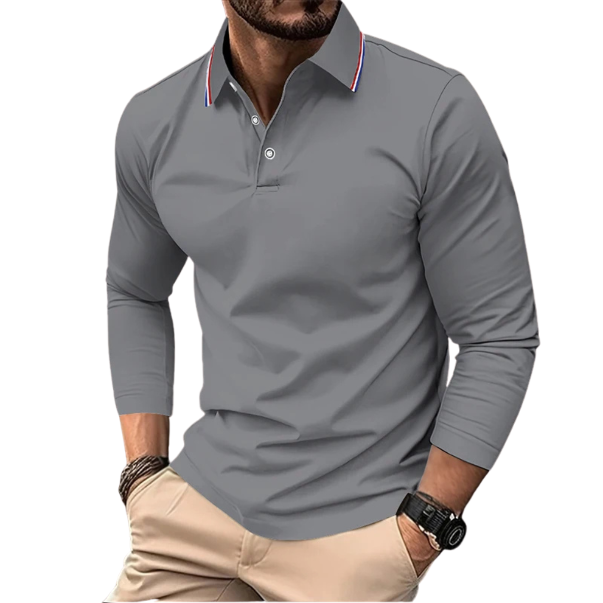 Milien | Casual Premium Poloshirt met Contrasterende Kraag