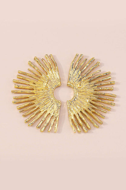 Boucles d'oreilles en métal à bord ondulé