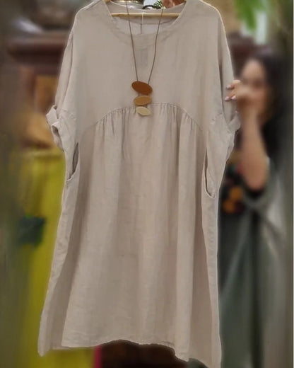 MANDIRA | Robe en coton et lin