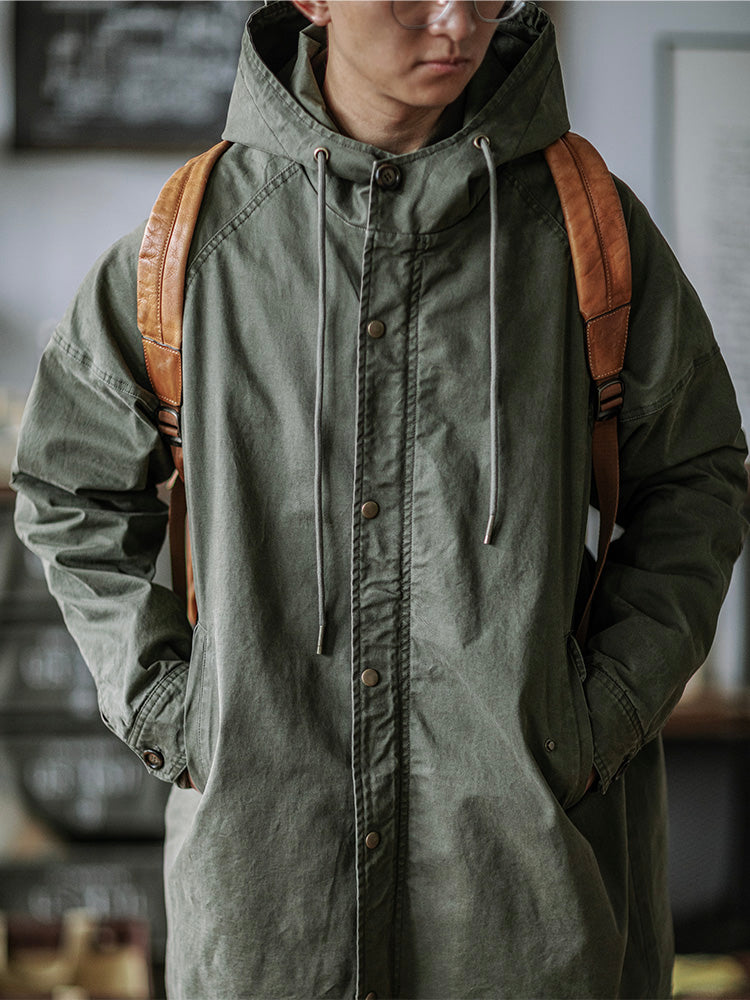 Ragnar - Chaqueta Con Capucha De Estilo Militar Vintage