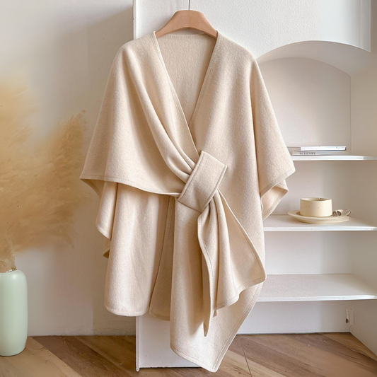 Blanc | Le châle enveloppant en polaire de luxe