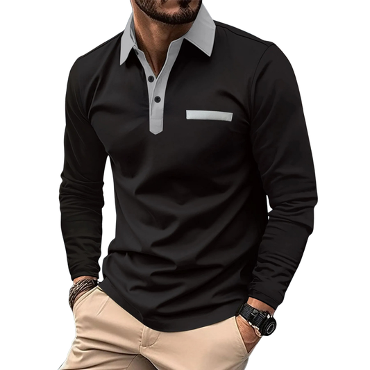 Lundra | Stijlvolle tweekleurige polo met contrastdetails