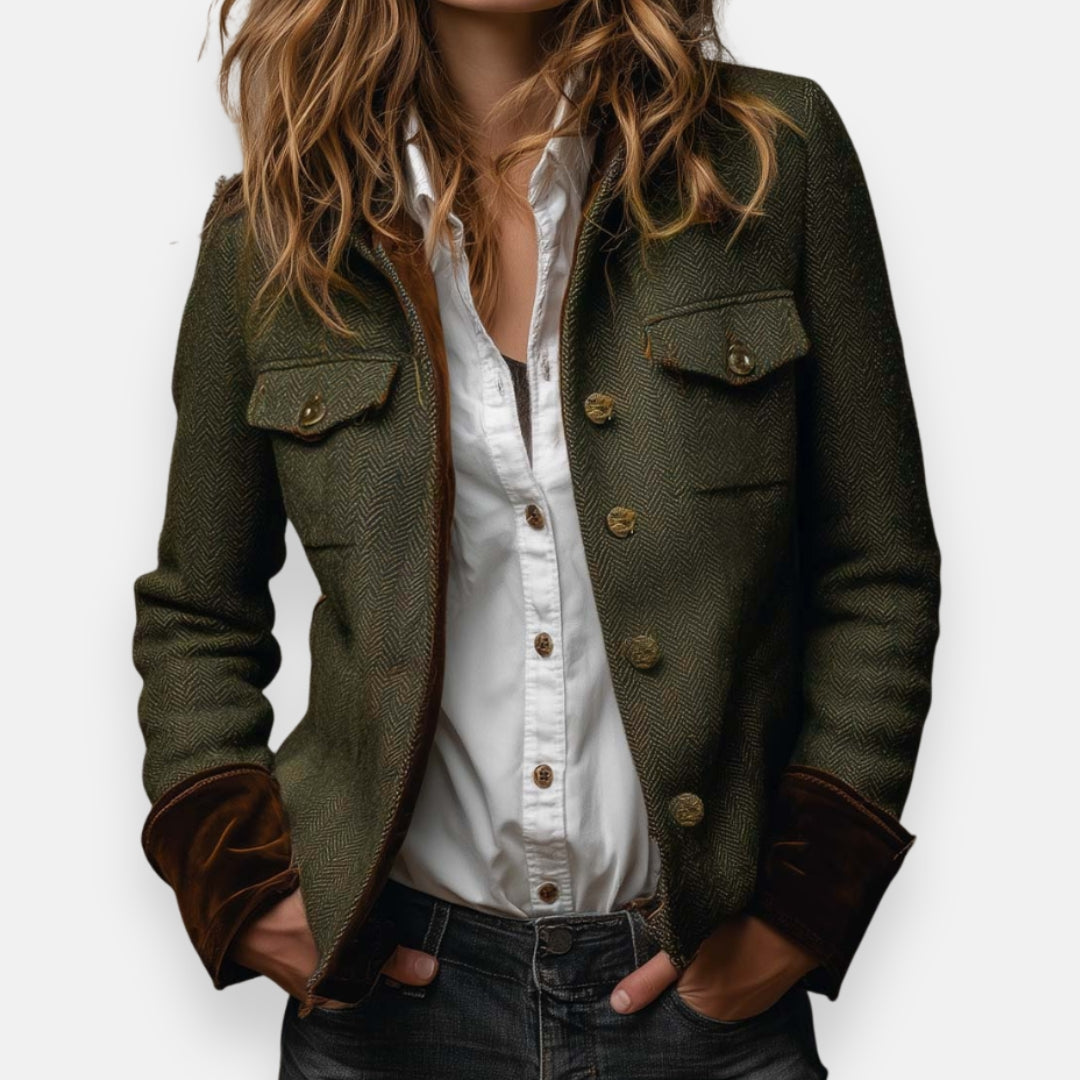 Ana Jacket | Élégante avec des détails en velours