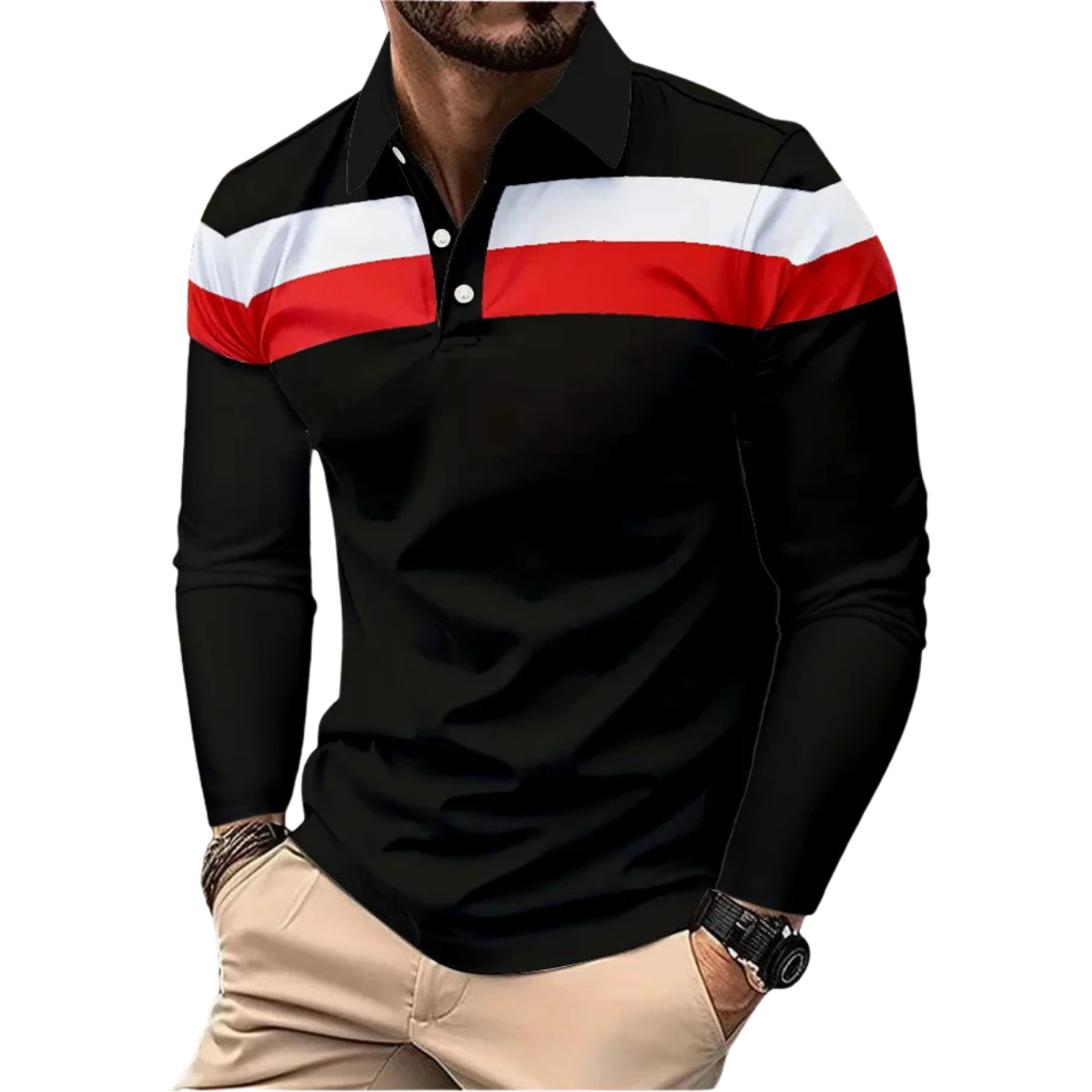 Egu | Polo rayé tricolore pour homme