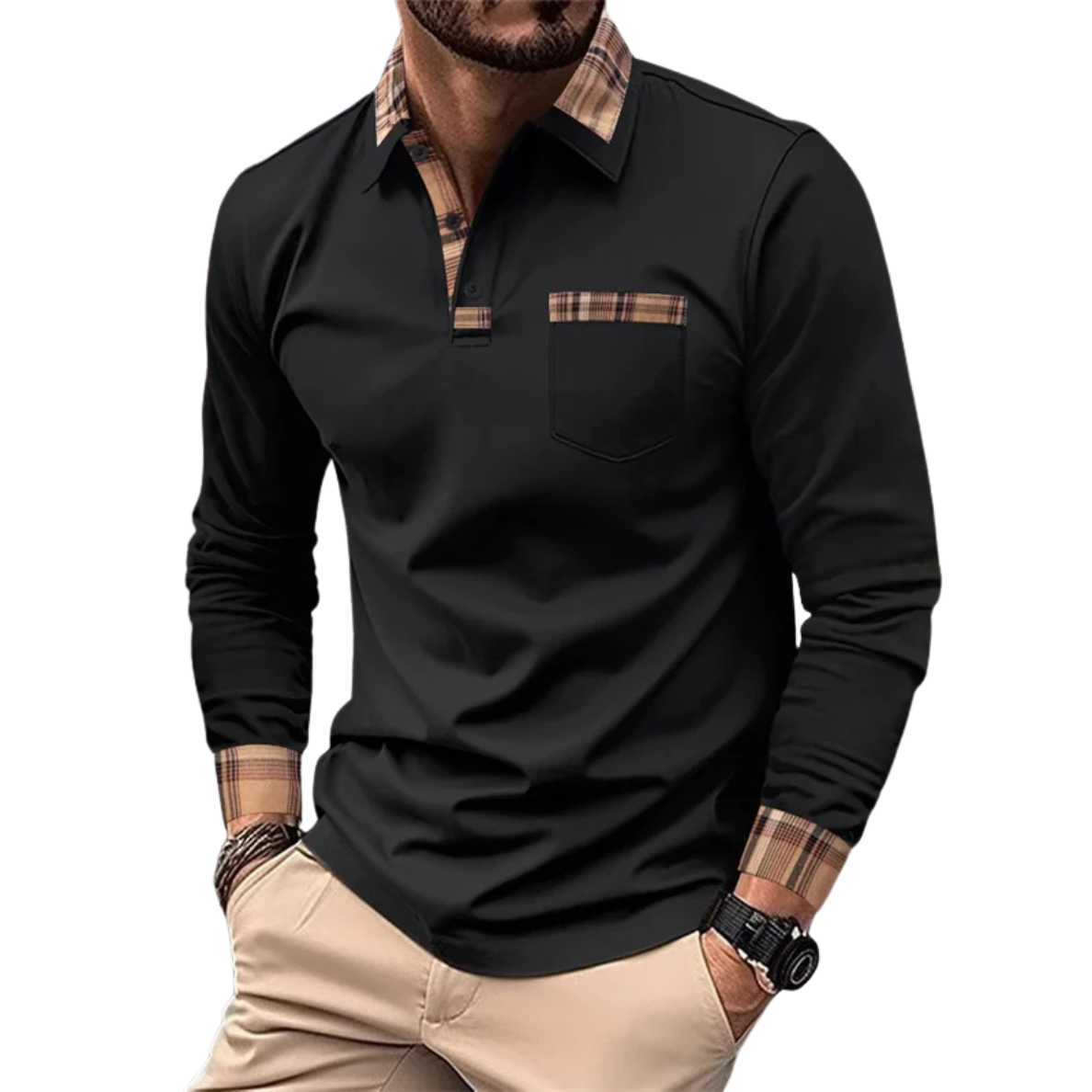Donald | Luxe Poloshirt Voor Heren Met Ruitdetails