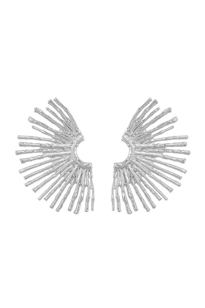 Boucles d'oreilles en métal à bord ondulé