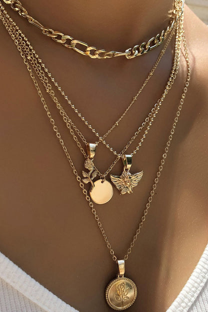 Collier Cape de Rose et Ange