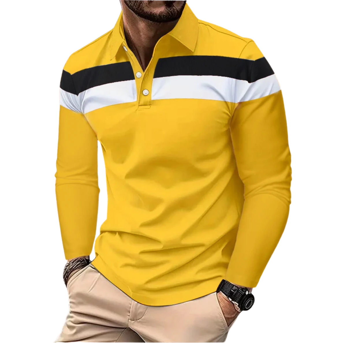 Egu | Polo rayé tricolore pour homme