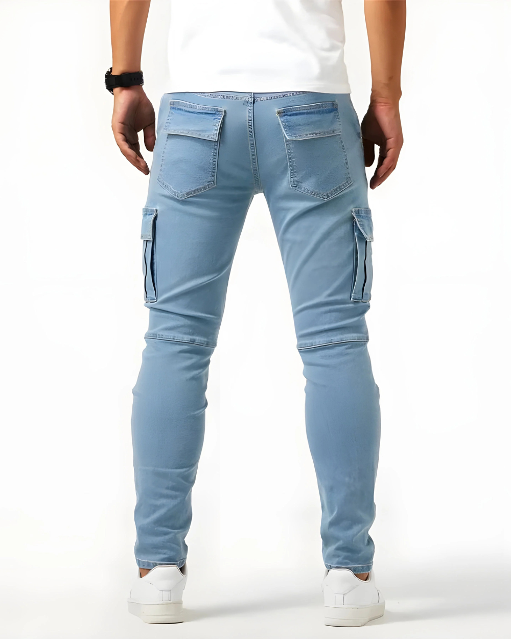 Pantalon cargo élastique