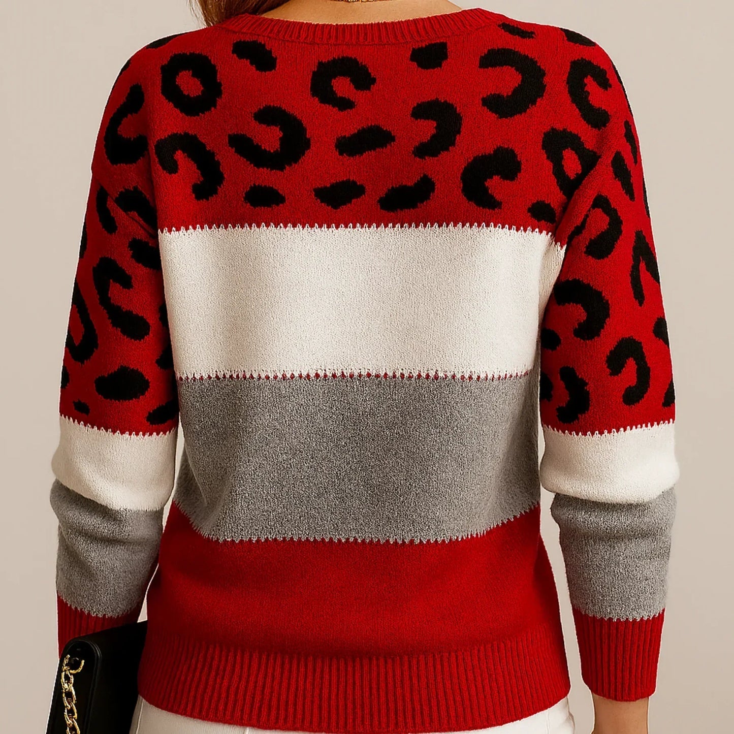 Julieta™ | Suéter casual con estampado de leopardo