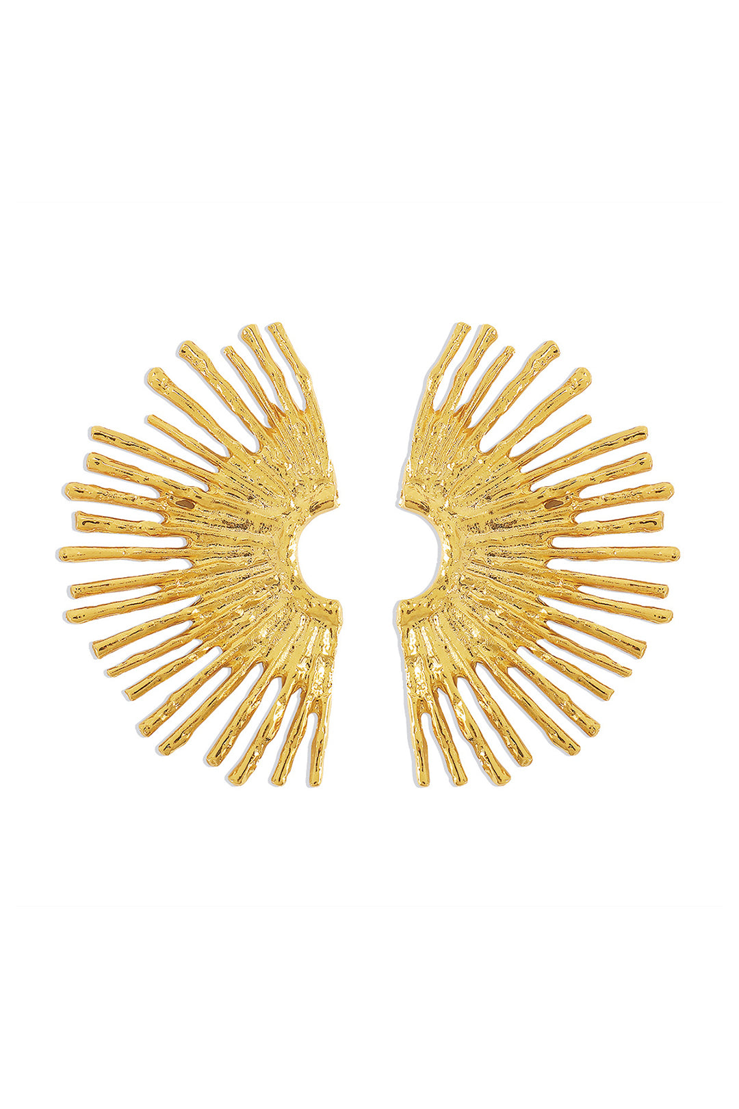 Boucles d'oreilles en métal à bord ondulé