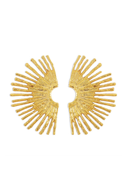 Boucles d'oreilles en métal à bord ondulé