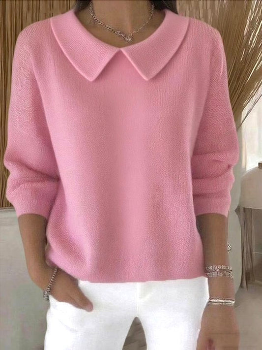 Hespera - Maillot Confortable en Coton Uni à Manches Longues