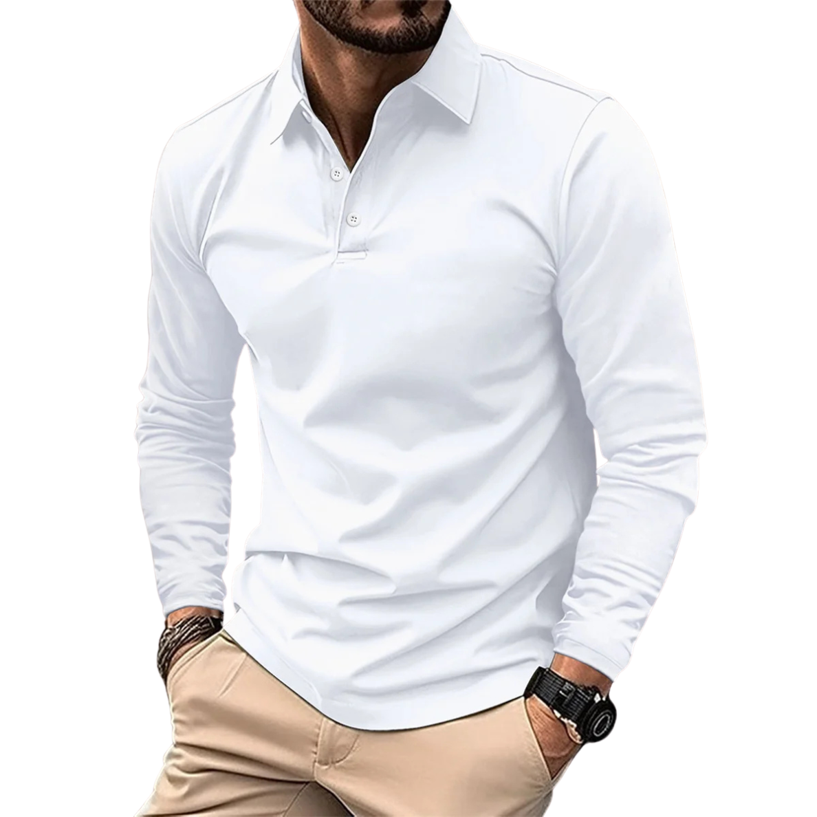 Enne | Polo De Manga Larga De Lujo Para Hombre