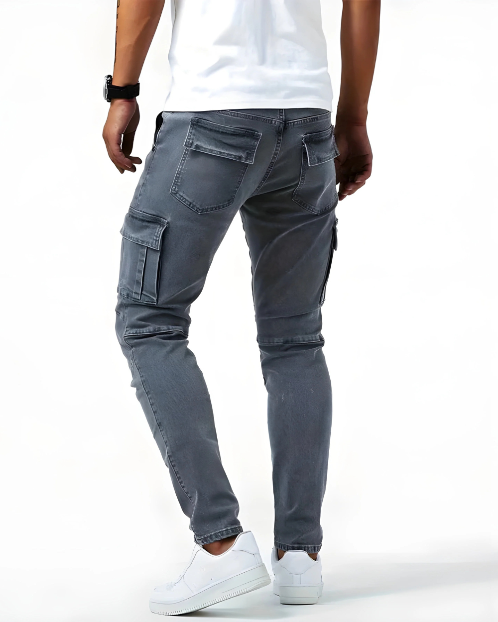 Pantalon cargo élastique