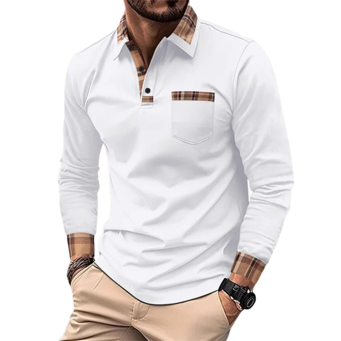 Donald | Luxe Poloshirt Voor Heren Met Ruitdetails
