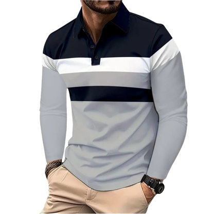 Egu | Polo rayé tricolore pour homme