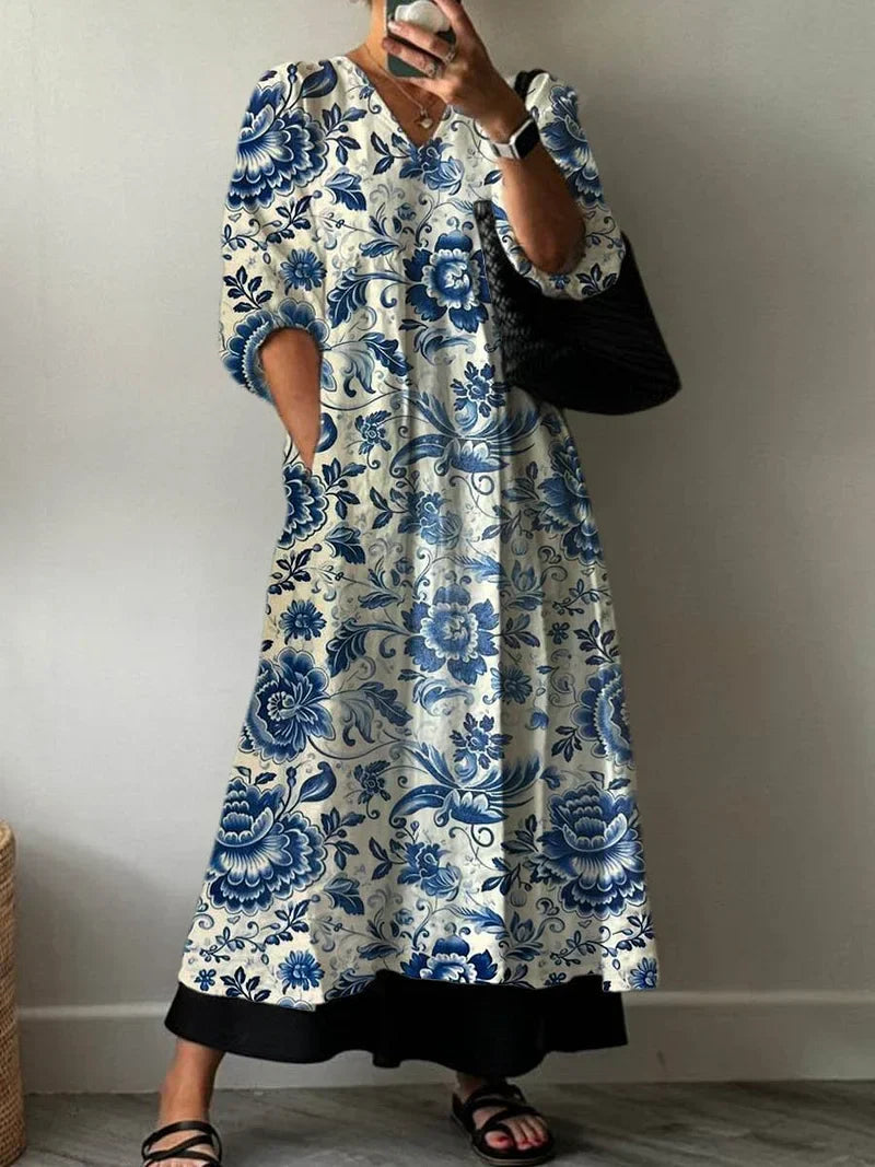 Mia Robe Élégante à Imprimé Sophistiqué