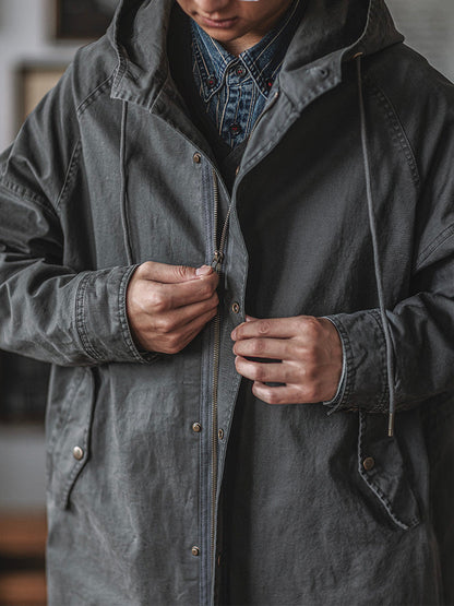 Ragnar - Chaqueta Con Capucha De Estilo Militar Vintage