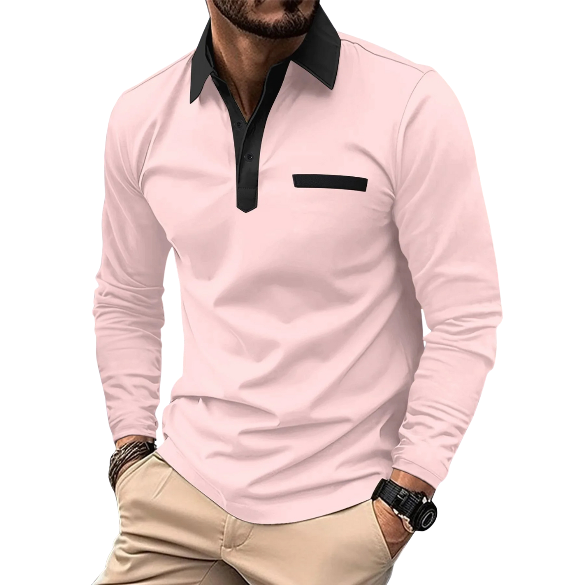 Lundra | Stijlvolle tweekleurige polo met contrastdetails