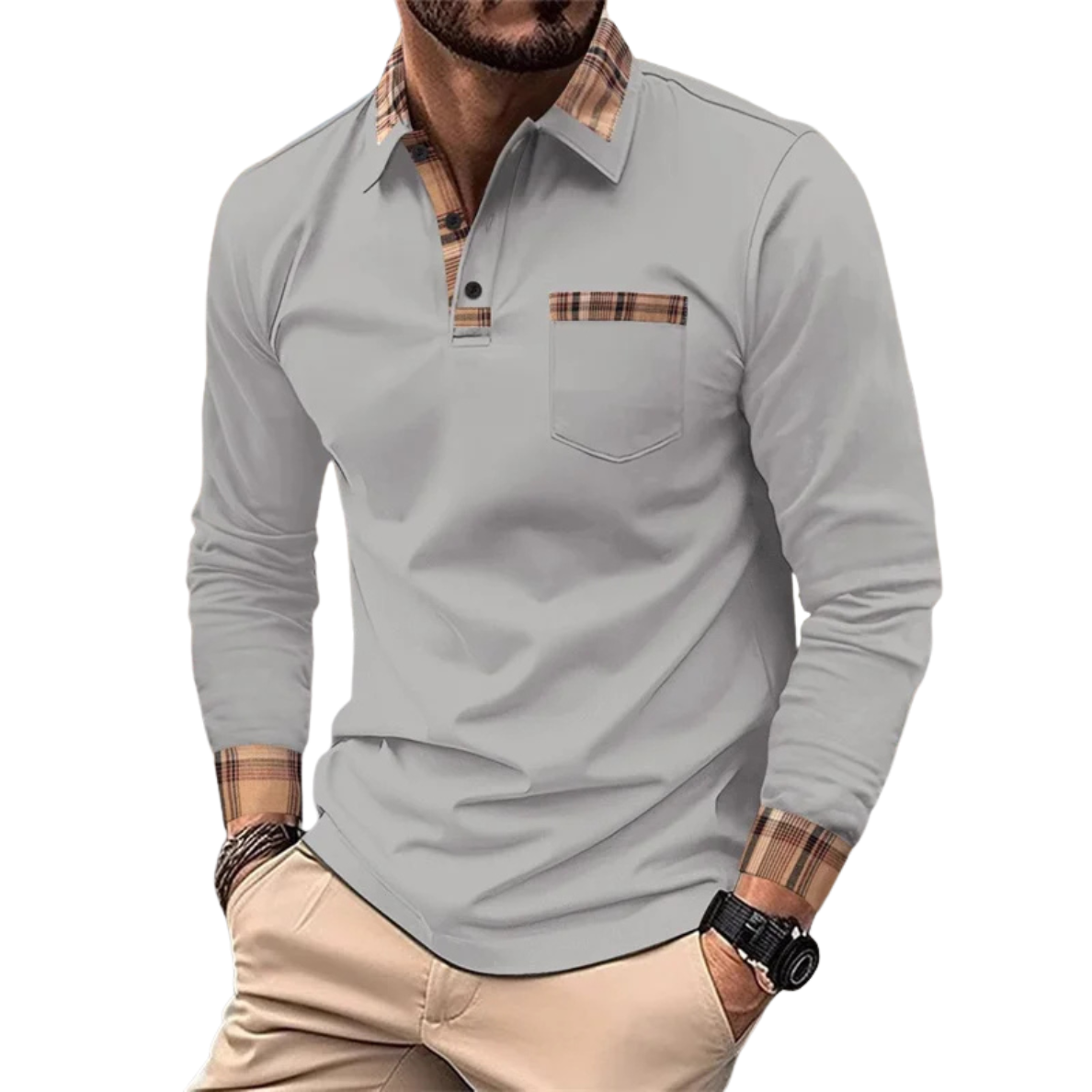 Donald | Luxe Poloshirt Voor Heren Met Ruitdetails