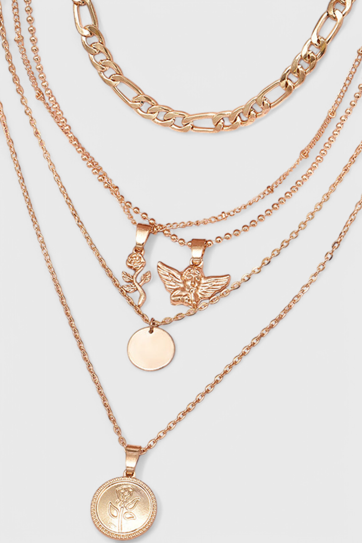 Collier Cape de Rose et Ange