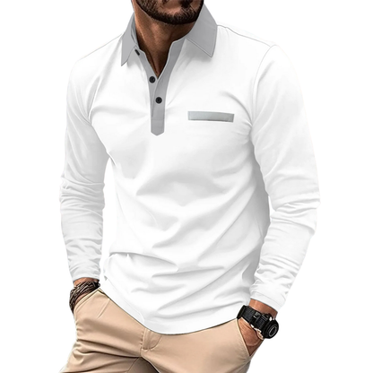 Lundra | Stijlvolle tweekleurige polo met contrastdetails