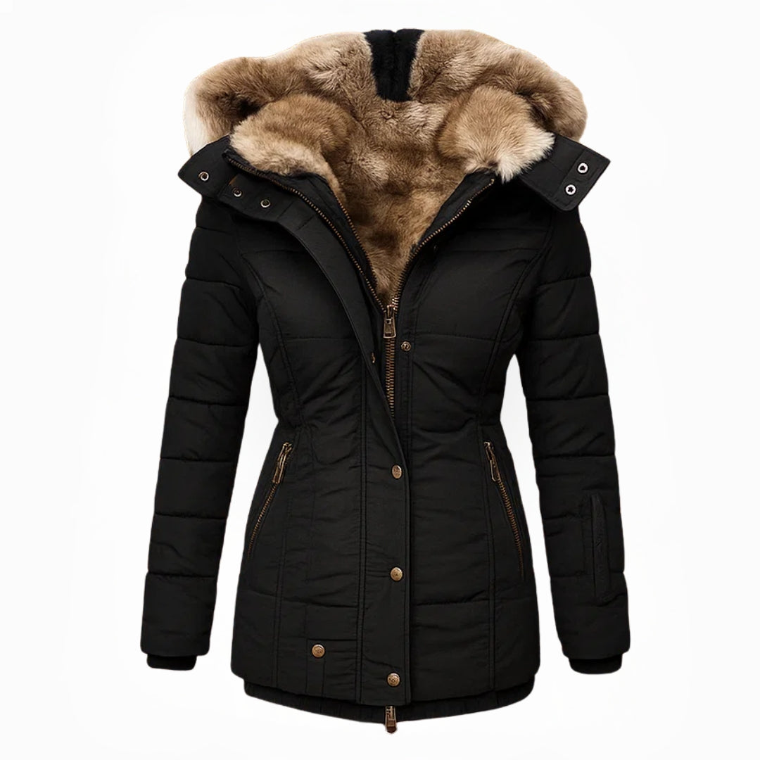 Aniek | Warme winterjas met zachte teddyvoering