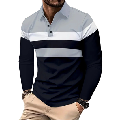 Egu | Polo rayé tricolore pour homme