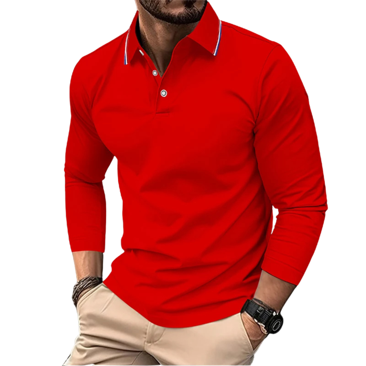 Milien | Casual Premium Poloshirt met Contrasterende Kraag