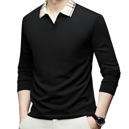 Lusia | Polo Elegante Con Cuello A Cuadros Para Hombre