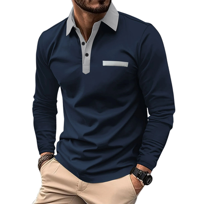Lundra | Stijlvolle tweekleurige polo met contrastdetails