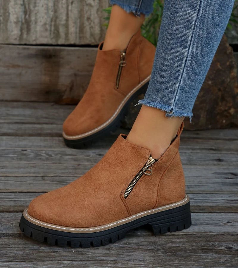 Miladie - Bota Ortopédica Con Cremallera Lateral
