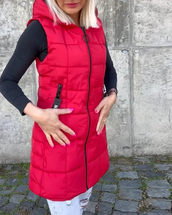 Laruna - Abrigo Acolchado Sin Mangas Con Cremallera