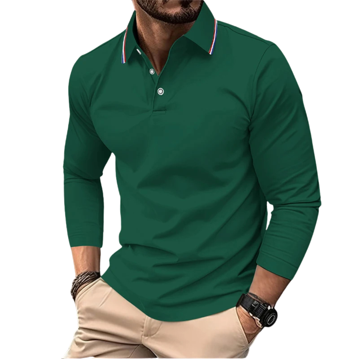 Milien | Casual Premium Poloshirt met Contrasterende Kraag